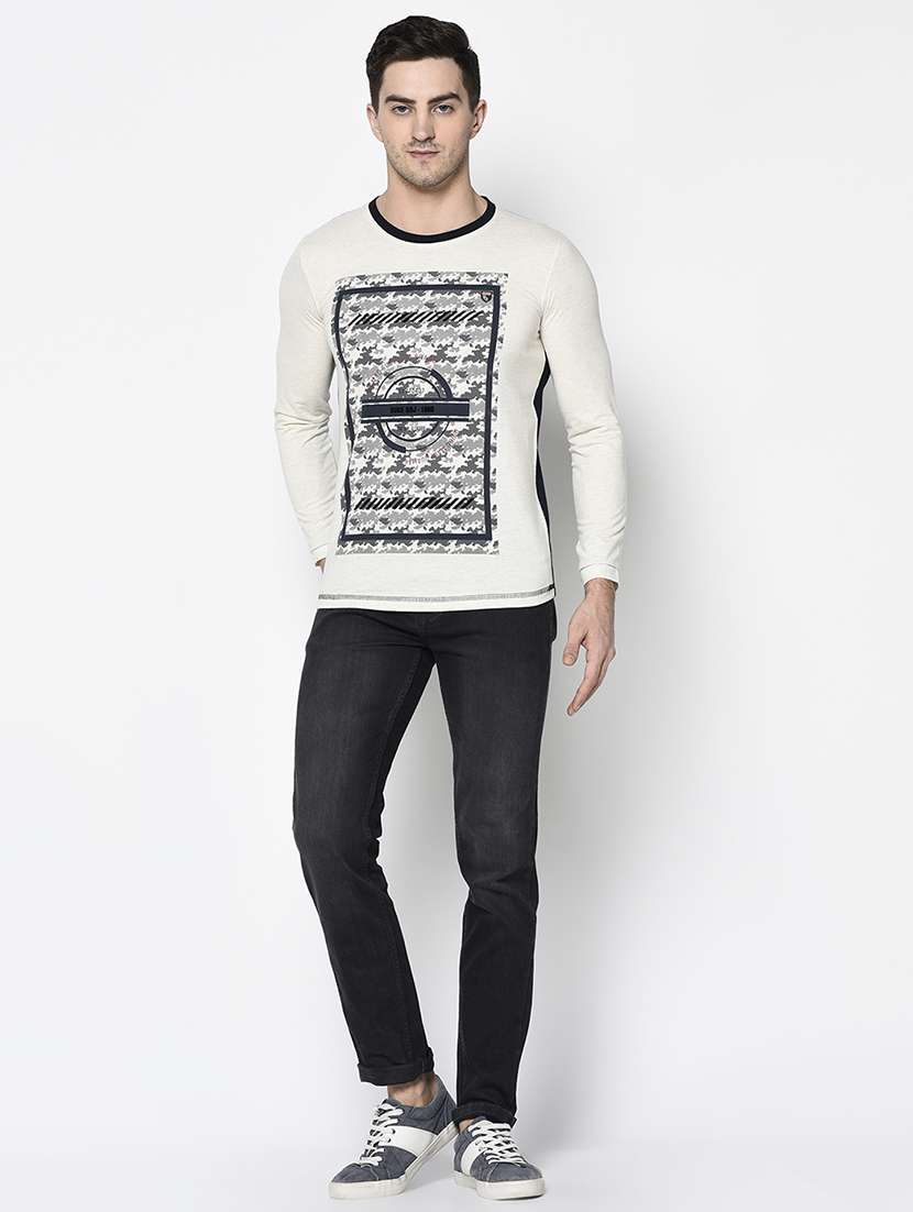 white printed t-shirt - 17762451 - Standard Image - 3