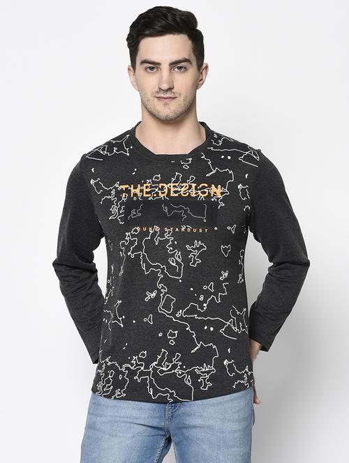 grey printed t-shirt - 17762456 - Standard Image - 0