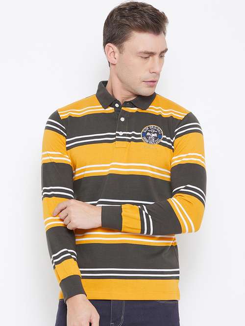 yellow striped polo t-shirt - 17762502 -  Standard Image - 0