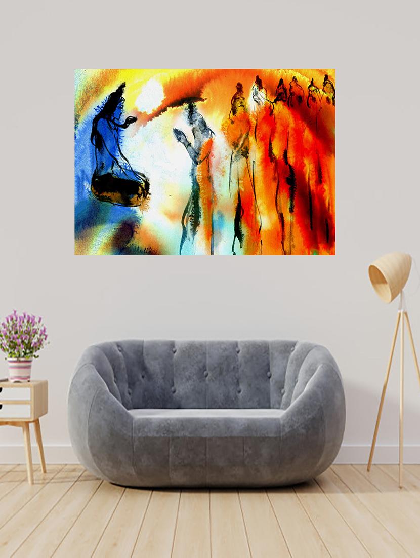 qth lord shiva wall sticker cum poster 30cm x 45cm - 17763540 - Zoom Image - 0