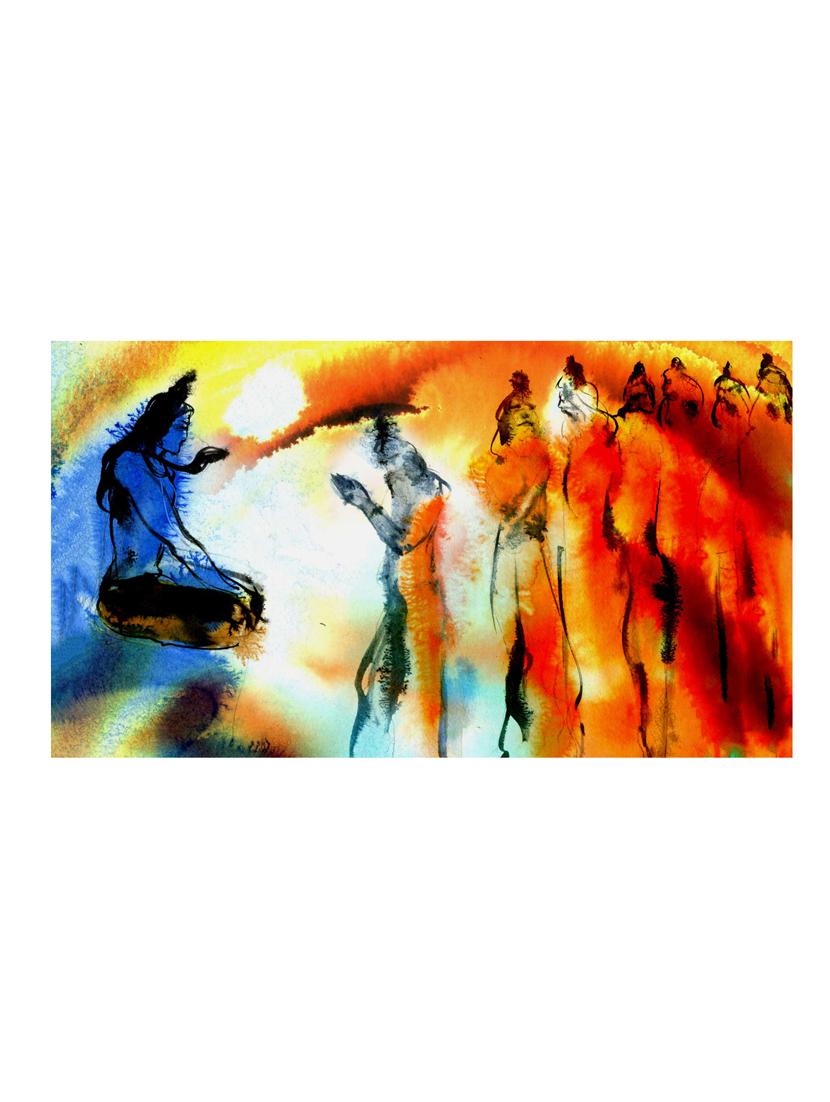 qth lord shiva wall sticker cum poster 30cm x 45cm - 17763540 - Standard Image - 3