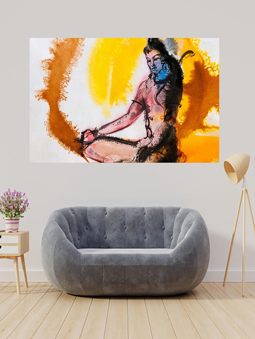 qth lord shiva wall sticker cum poster 30cm x 45cm - 17763542 - Standard Image - 3