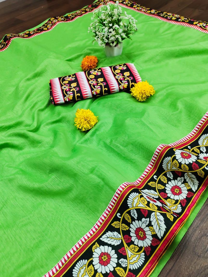saree fabric : chanderi cotton saree - 17764640 - Zoom Image - 0