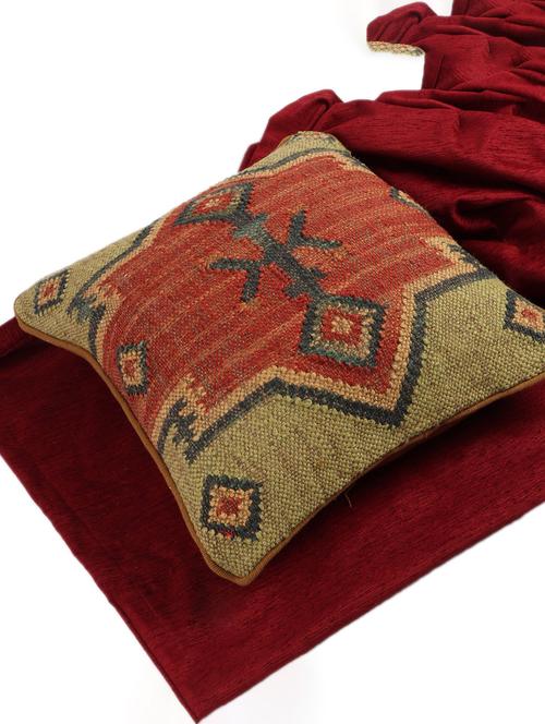 ambbi collections multicolour 100 % cotton 16x16 inch cushion cover, set of 1 - 17764670 -  Standard Image - 0