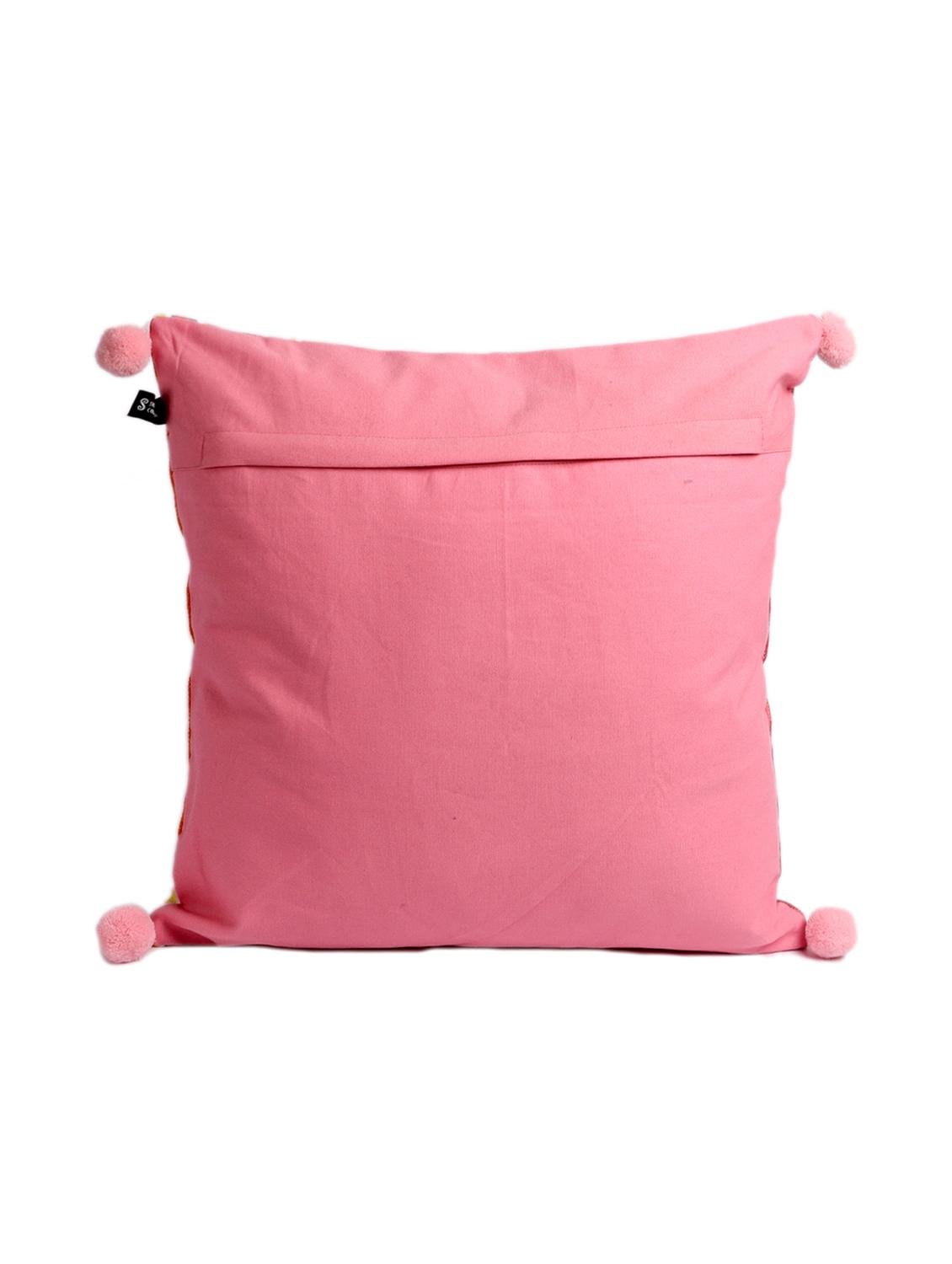 ambbi collections multicolour 100 % cotton 16x16 inch cushion cover, set of 1 - 17764671 - Standard Image - 3