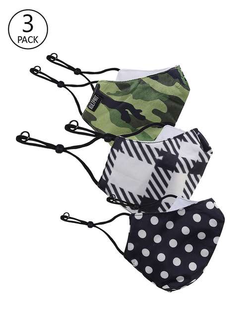 multi colored cotton printed men mask - 17765120 - Standard Image - 0