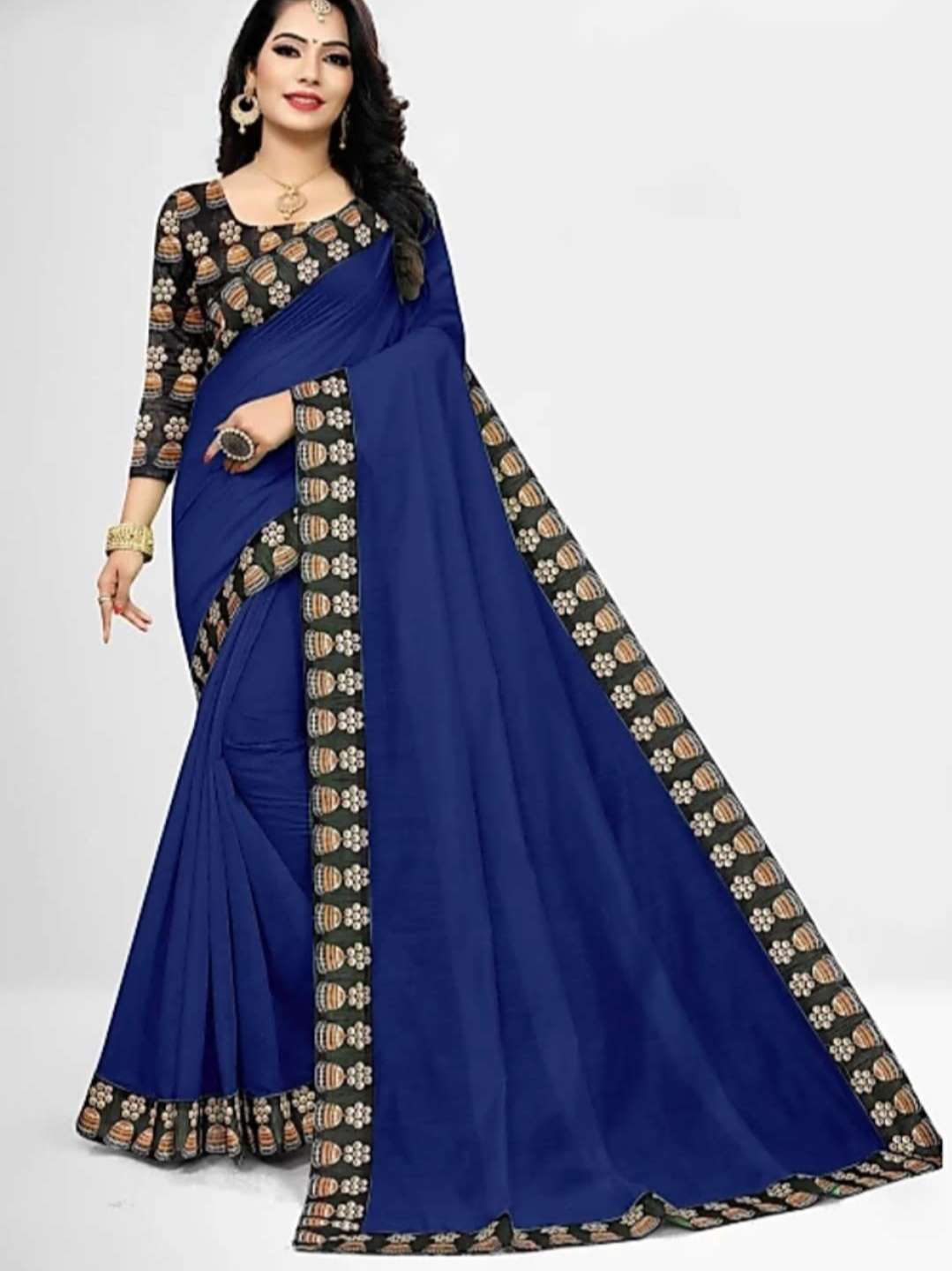 saree fabric: chanderi cotton blouse: separate - 17765271 - Zoom Image - 0