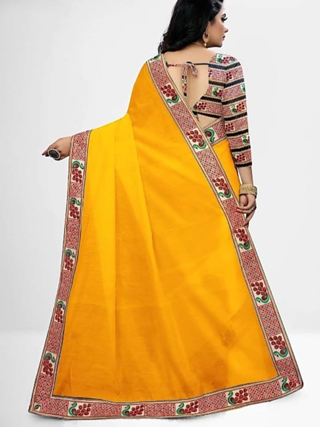 saree fabric: chanderi cotton blouse: separate - 17765375 - Standard Image - 3