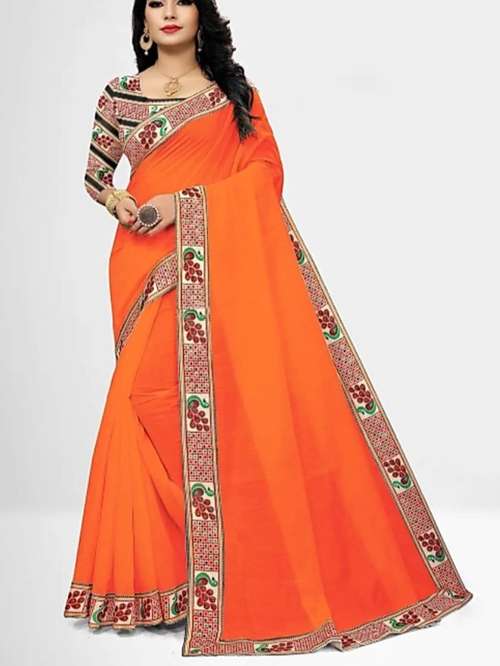 saree fabric: chanderi cotton blouse: separate - 17765376 - Standard Image - 0