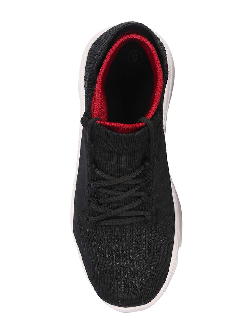 black fabric slip on sports shoes - 17765485 -  Standard Image - 3