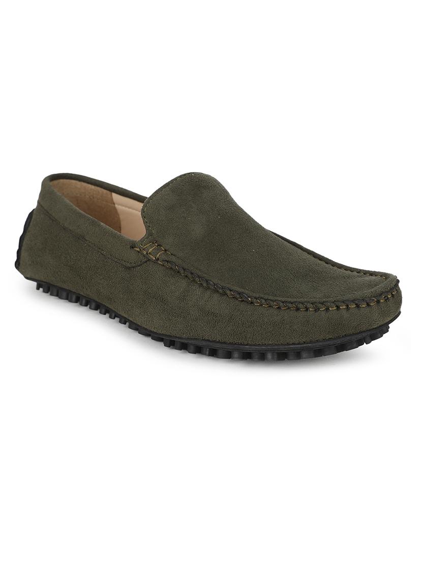 green suede slip on loafers - 17765740 -  Zoom Image - 0