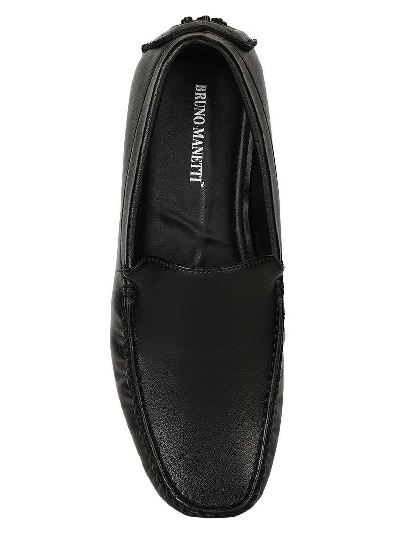 black pu slip on loafers - 17765746 -  Standard Image - 3