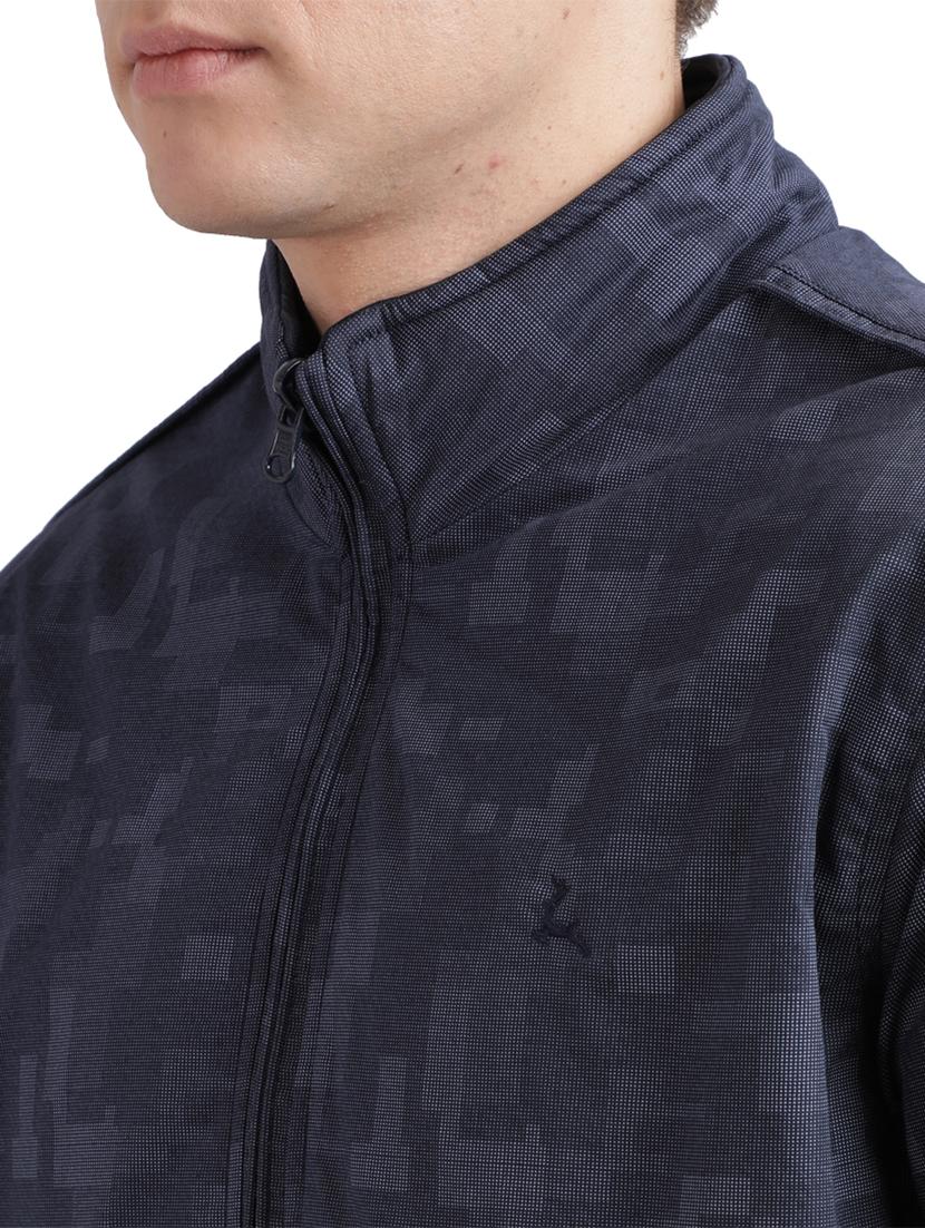 blue solid casual jacket - 17766445 - Standard Image - 5