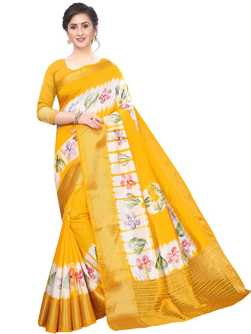 zari bordered wooven saree with blouse - 17769271 - Zoom Image - 0