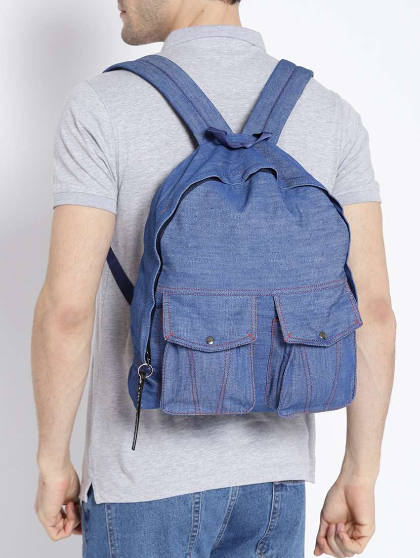 blue  polyester backpack - 17769873 -  Standard Image - 5