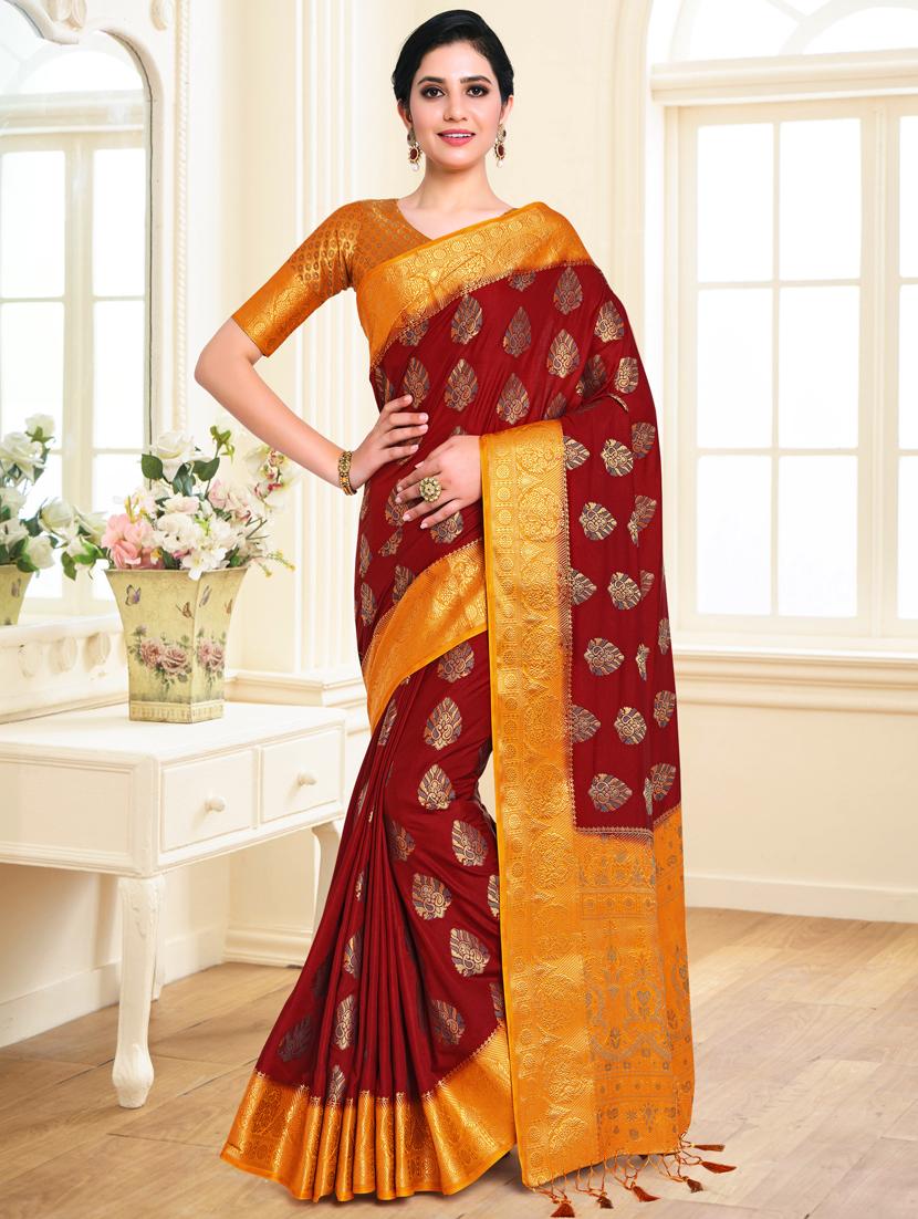 zari work kanjivaram saree with blouse - 17770703 - Zoom Image - 0
