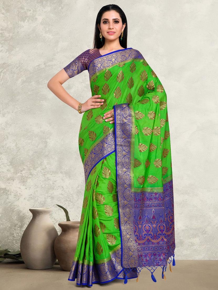 zari work kanjivaram saree with blouse - 17770705 - Zoom Image - 0