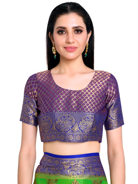 zari work kanjivaram saree with blouse - 17770705 - Standard Image - 3