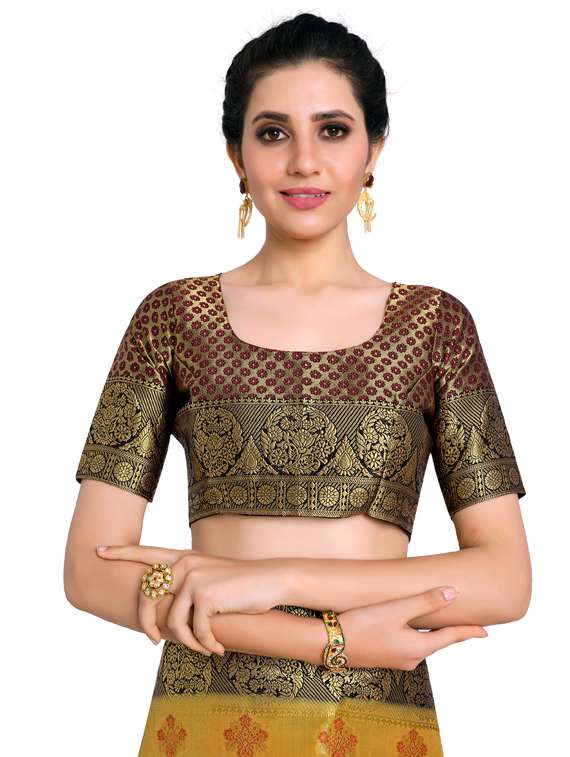 zari work kanjivaram saree with blouse - 17770707 - Standard Image - 3