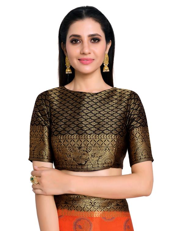 zari work kanjivaram saree with blouse - 17770711 - Standard Image - 3