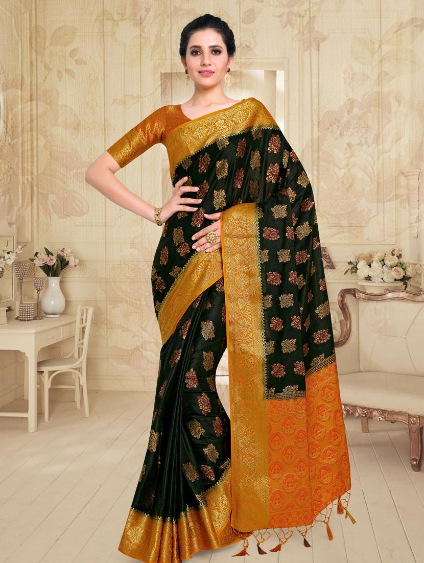 zari work kanjivaram saree with blouse - 17770712 - Zoom Image - 0