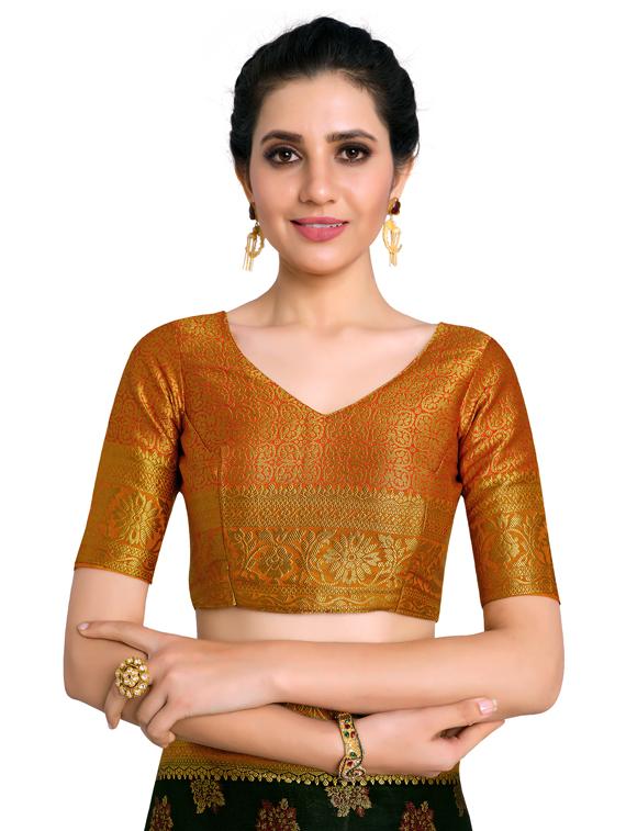 zari work kanjivaram saree with blouse - 17770712 - Standard Image - 3