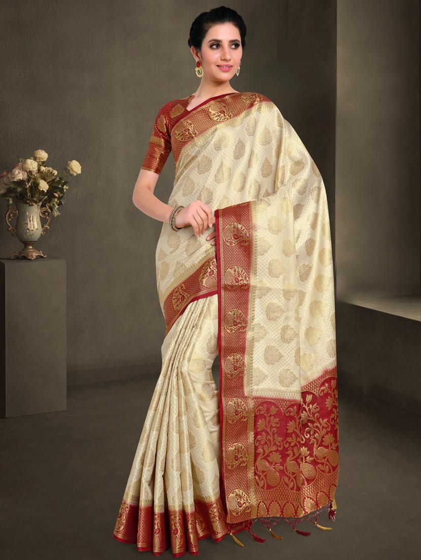 zari work kanjivaram saree with blouse - 17770715 - Zoom Image - 0