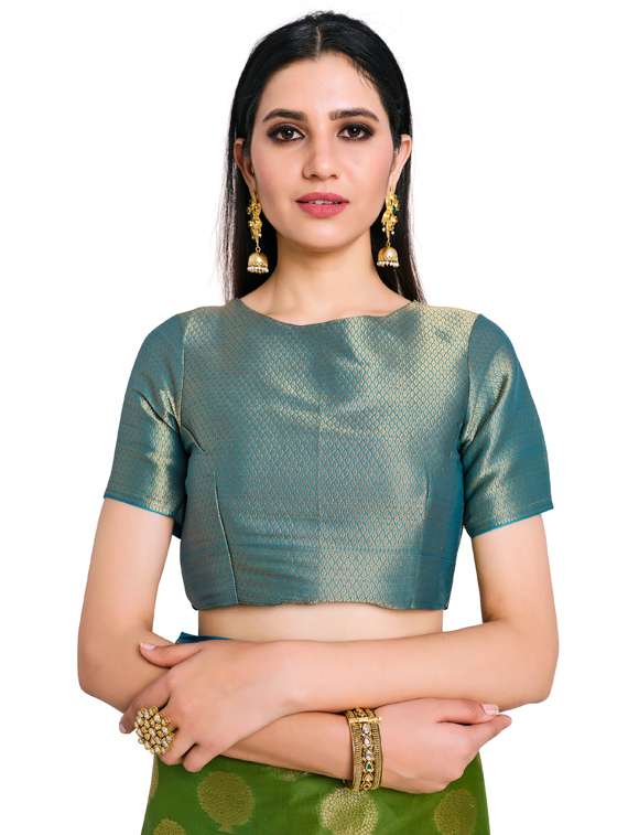 women's self design green colored saree - 17770722 -  Standard Image - 3