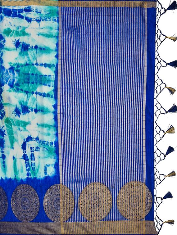 tie & dye banarasi saree - 17770747 - Standard Image - 3