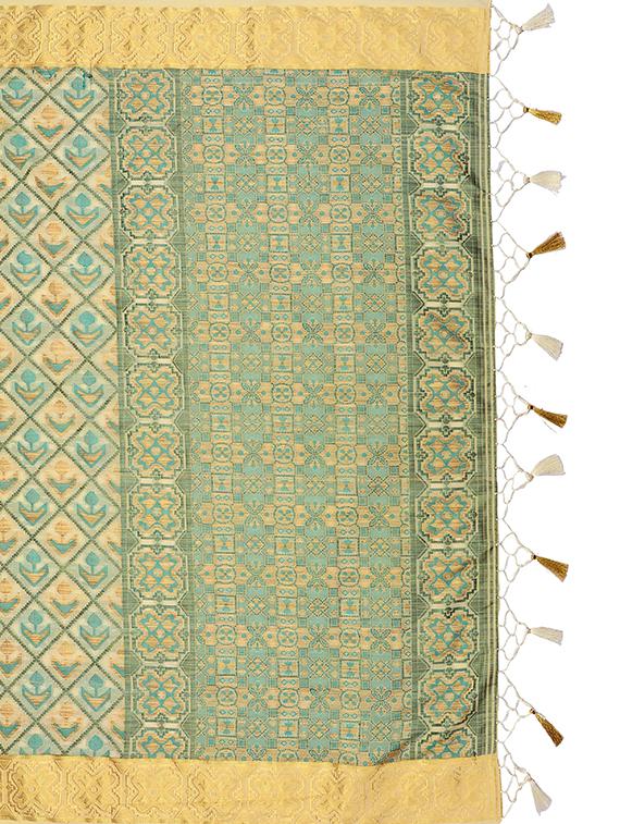 offwhite art silk patola saree with blouse - 17770755 - Standard Image - 3