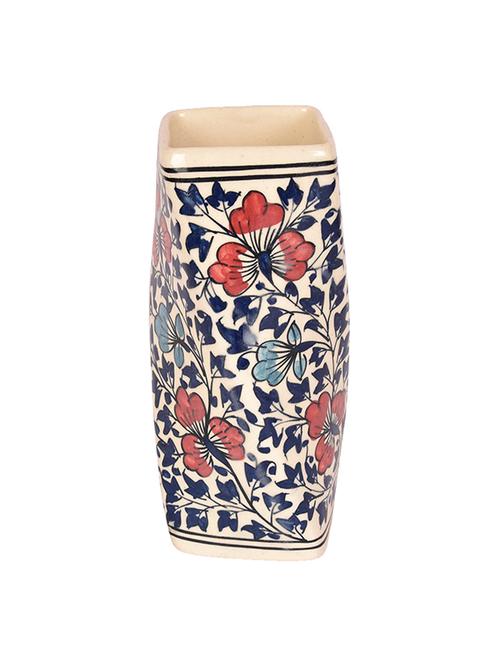 craftghar decorative ceramic pipe flower vase for living room | 8 inch long vase | handmade flower vase ceramic - 17770889 -  Standard Image - 0