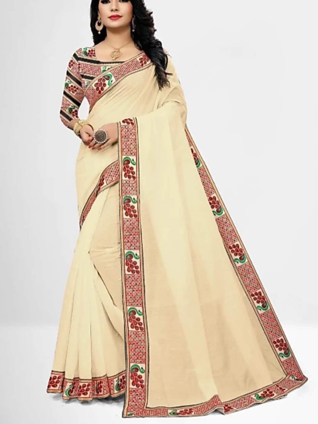 saree fabric : chanderi cotton - 17771188 - Zoom Image - 0