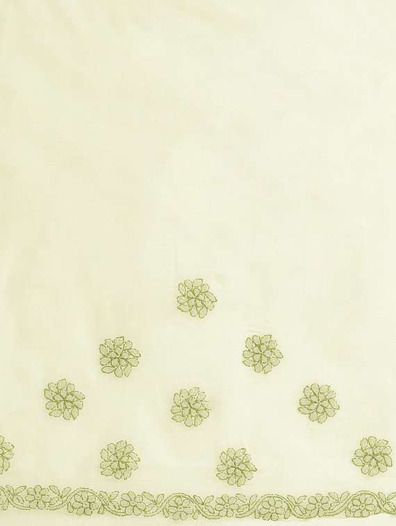 ada hand-embroidered lemon chikankari saree with blouse - 17772682 -  Standard Image - 3