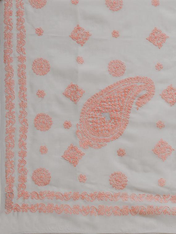 ada hand-embroidered grey chikankari saree with blouse - 17772690 -  Standard Image - 5