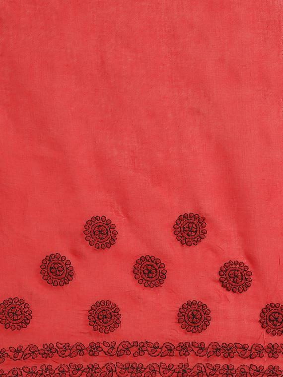 ada hand-embroidered red chikankari saree with blouse - 17772691 -  Standard Image - 3
