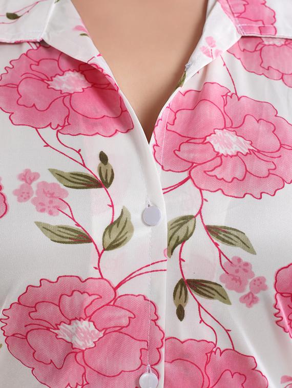 floral printed pajama nightwear set - 17772727 - Standard Image - 3