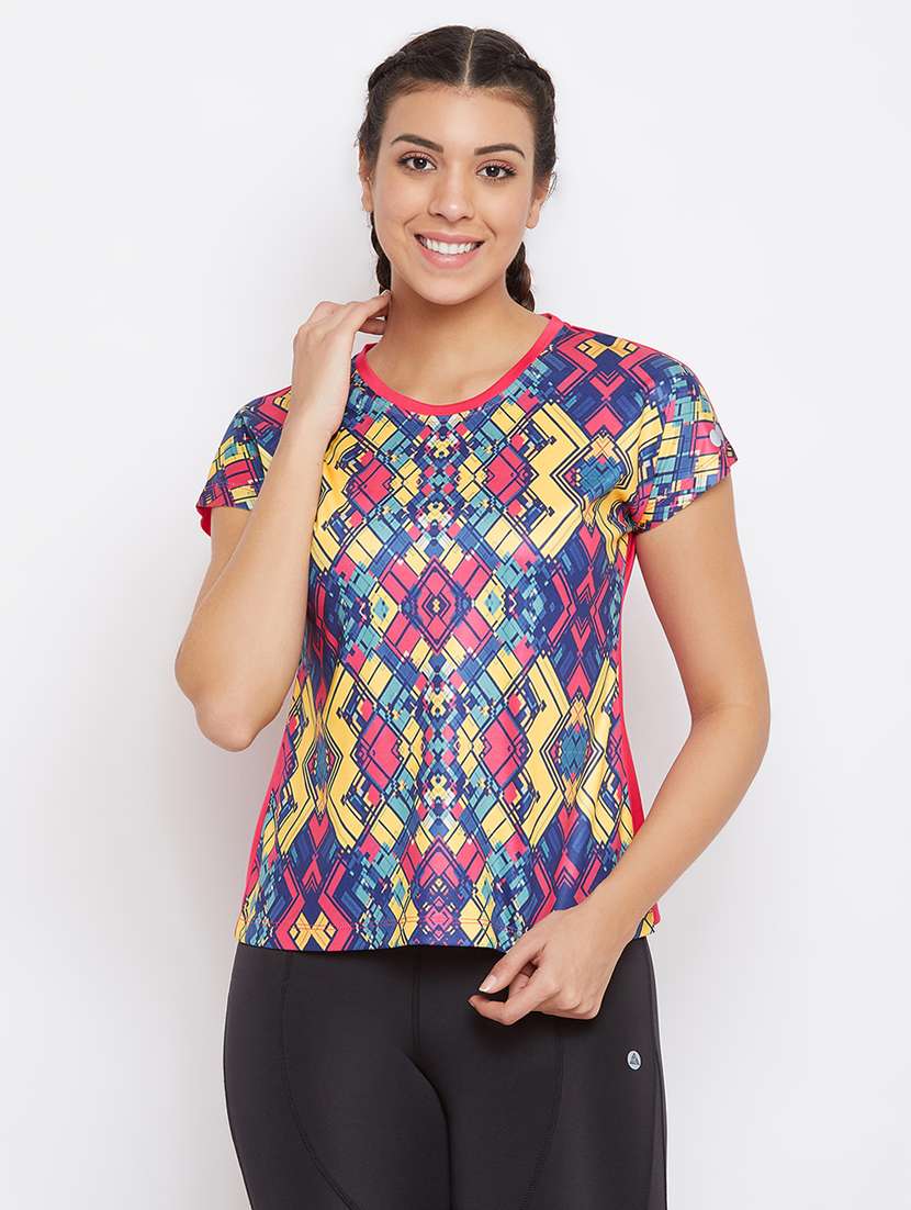 women's all over print round neck t-shirt - 17773228 - Zoom Image - 0