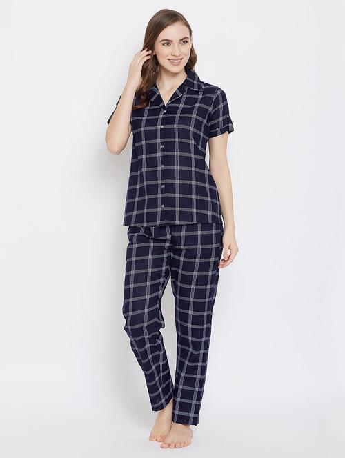 checkered nightwear pajama set - 17773269 -  Standard Image - 0