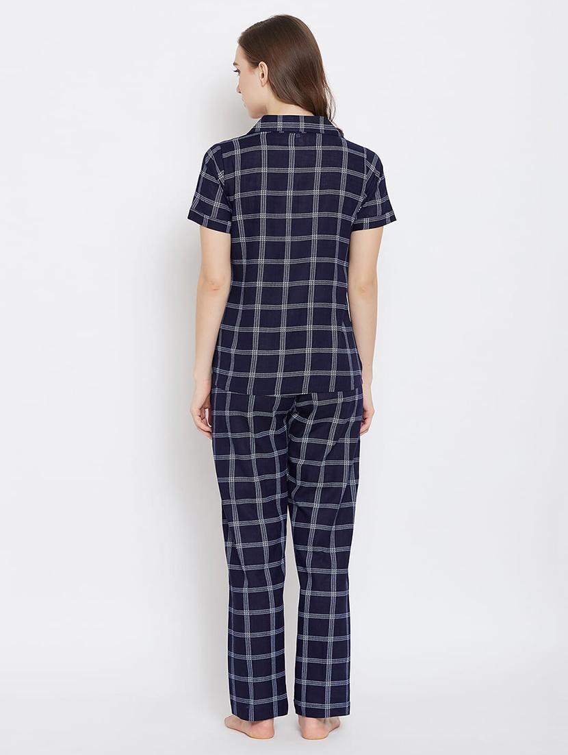 checkered nightwear pajama set - 17773269 - Standard Image - 3