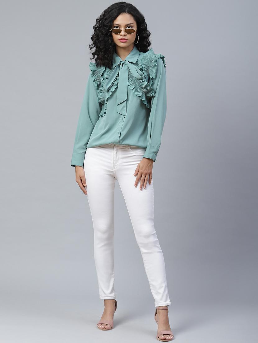 tie know frill detail regular shirt - 17773442 - Standard Image - 3