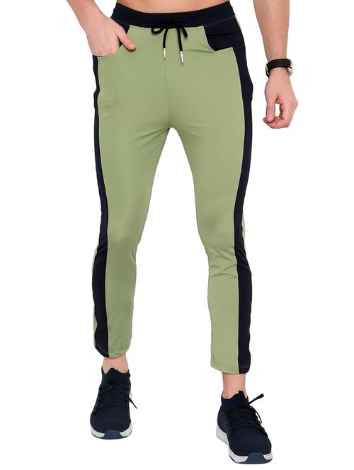 olive green side taped full length track pant - 17774150 - Standard Image - 0