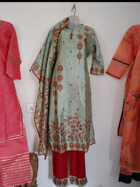 silver semistitched suit - 17774578 - Zoom Image - 0