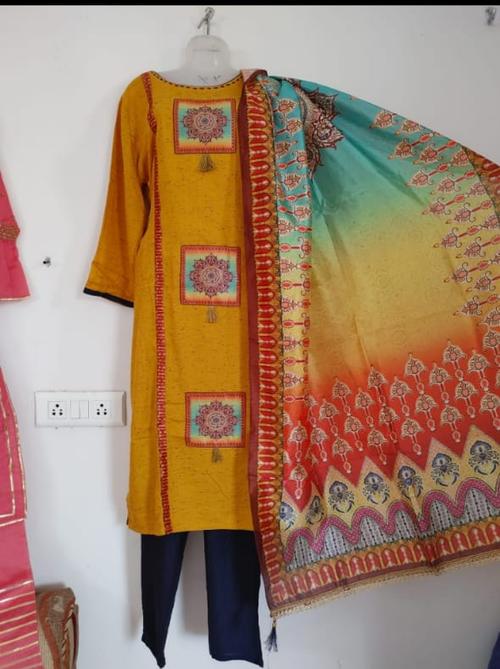 orange semistitched suit - 17774586 - Standard Image - 0
