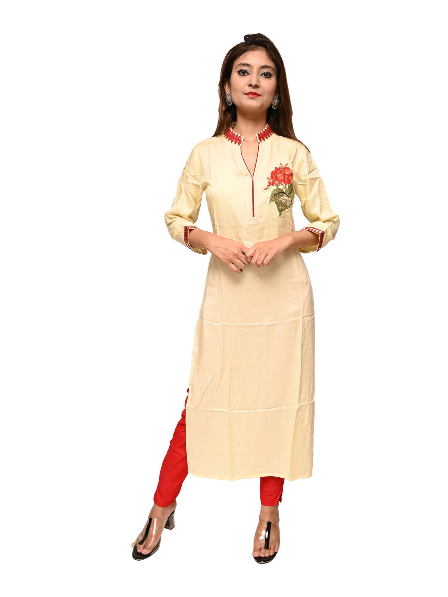 afsana flared kurta straight printed color - 17775147 - Zoom Image - 0