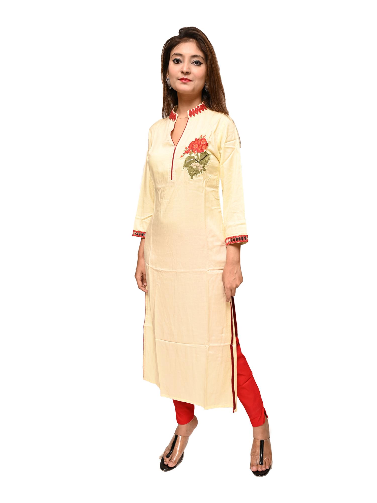 afsana flared kurta straight printed color - 17775147 - Standard Image - 3