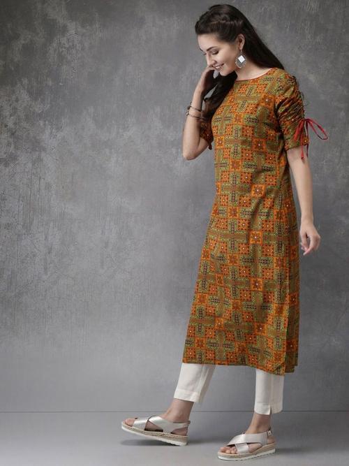 fabric- reyon ????kurti with pant - 17775241 - Standard Image - 0