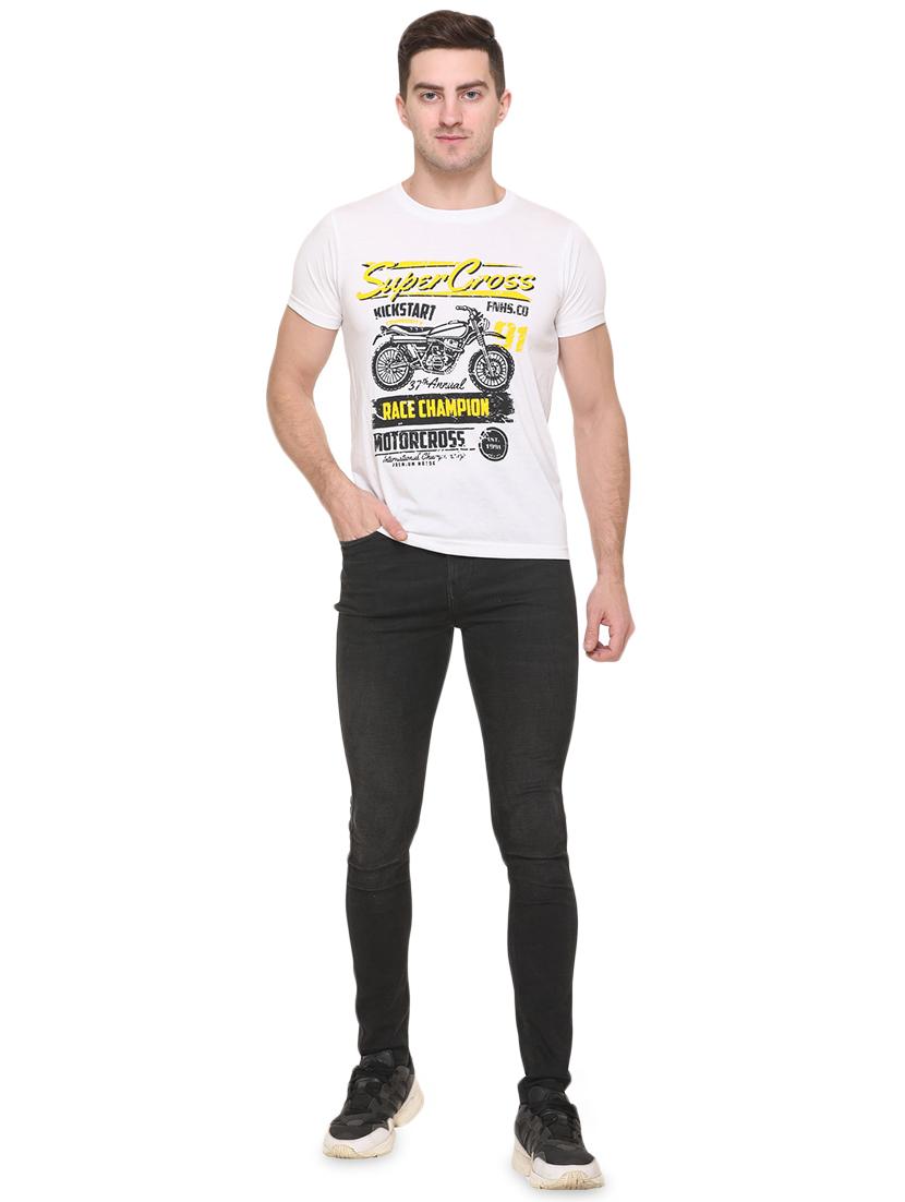 white printed t-shirt - 17775701 - Standard Image - 3