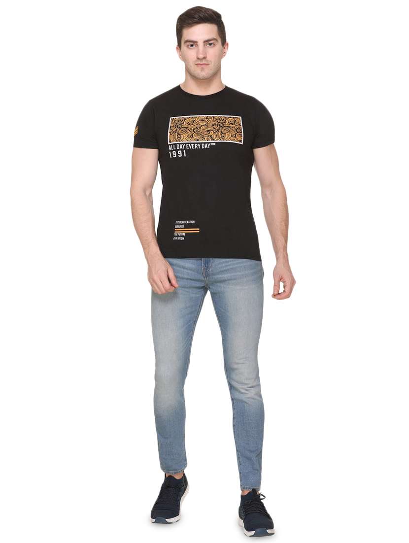black printed t-shirt - 17775702 -  Standard Image - 3