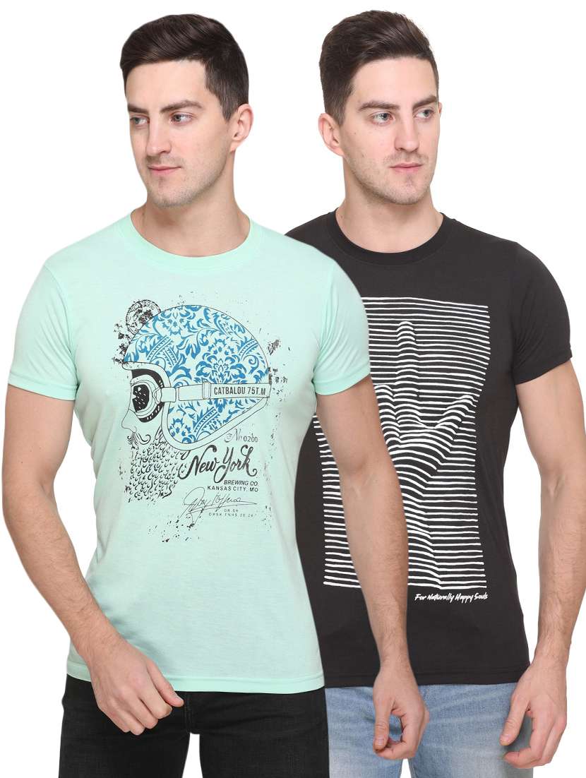 set of 2 multi colored printed t-shirt - 17775709 - Zoom Image - 0