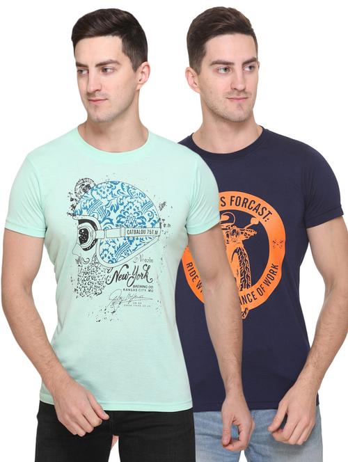 set of 2 multi colored printed t-shirt - 17775710 - Standard Image - 0